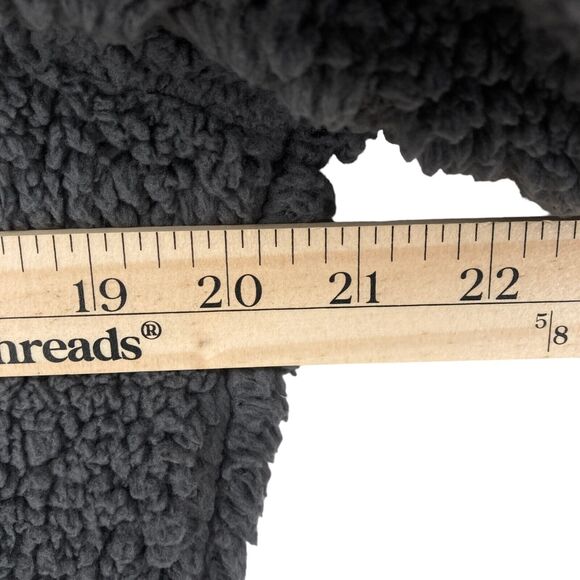 Express Jacket Womens Small Gray Sherpa Faux Long Sleeve Mock Neck Full Zip - Picture 12 of 14